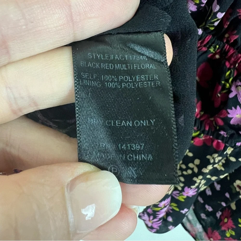 ASTR Bloomfield Floral Crop Top Large Peasant Cottage Romantic Festival Boho - Picture 10 of 11